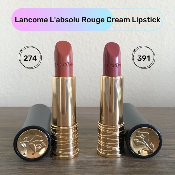 Lancome Other - Lancome L'absolu Rouge Cream Lipstick - 274 French Tea/391 Exotic Orchid